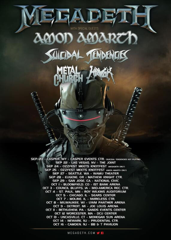 Megadeth US Tour Dates Confirmed... Amon Amarth on the Bill